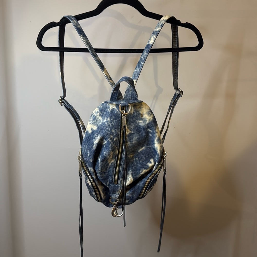 Barely Used - Rebecca Minkoff Julien Tie Dye Blue Denim Backpackk